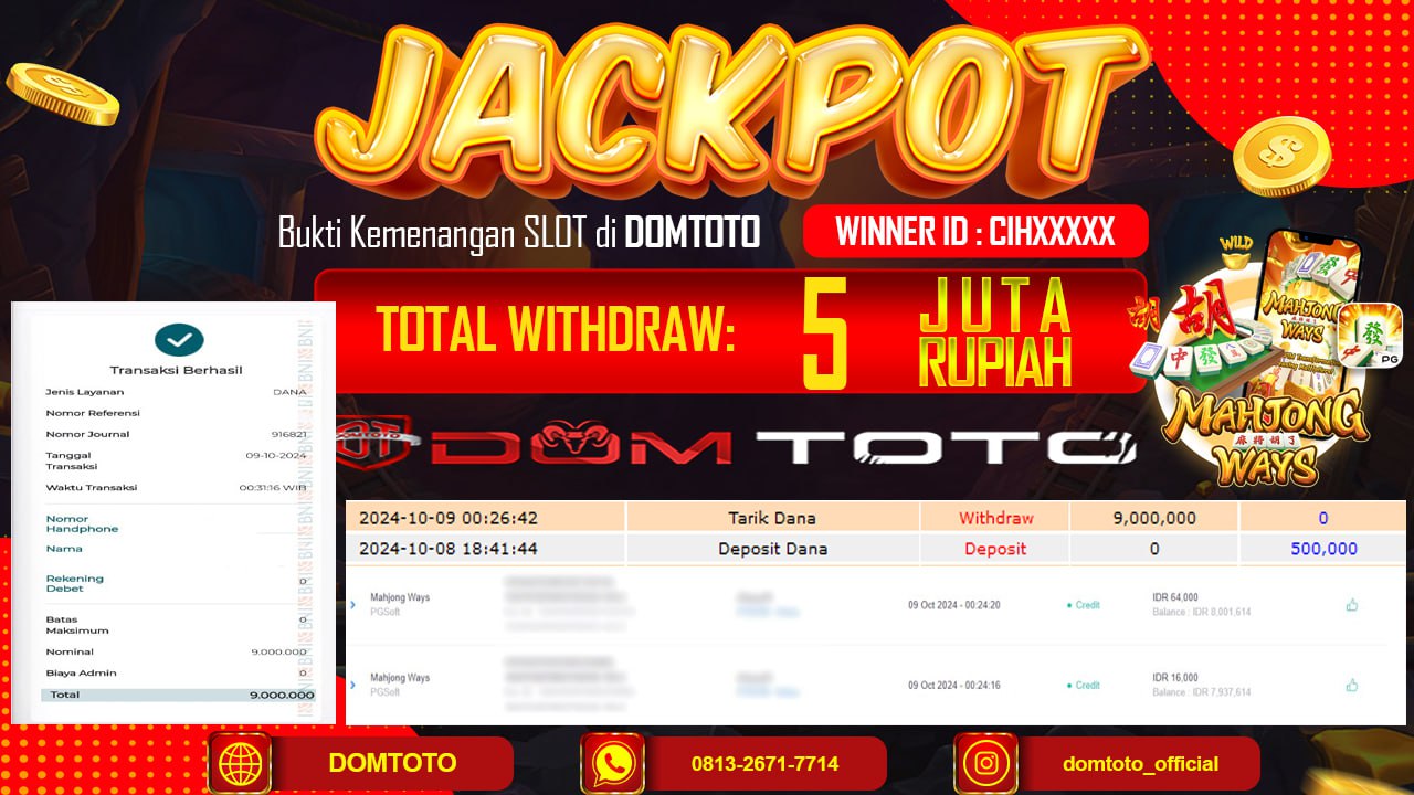 JACKPOT SLOT MAHJONG WAYS 09 OKTOBER 2024